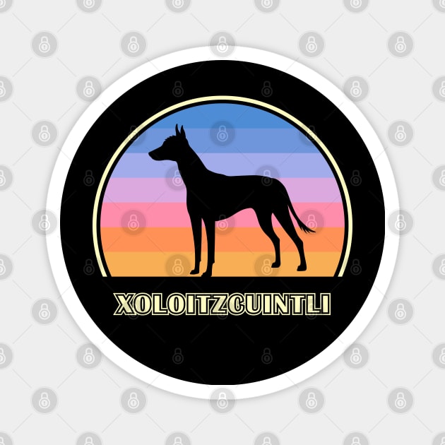 Xoloitzcuintli Vintage Sunset Dog Magnet by millersye